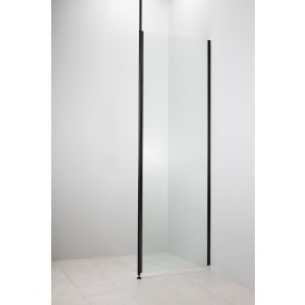 Kiinteä suihkuseinä Camargue Helmi kirkas/musta alumiini 40 cm