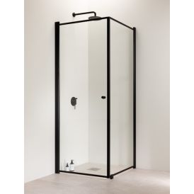 Suihkukulma Vihtan Ruutu 3+6 kehyksellinen musta/kirkas 90 x 90 cm
