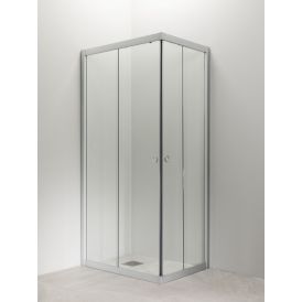 Suihkukulma Vihtan Aalto 5 matta alumiini/kirkas 90 x 90 x 200 cm