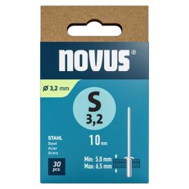 Vetoniitti Novus teräs Ø 3,2 x 10 mm 30 kpl/pkt
