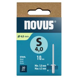 Vetoniitti Novus teräs Ø 4 x 12 mm 30 kpl/pkt