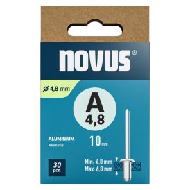 Vetoniitti Novus alumiini Ø 4,8 x 10 mm 30 kpl/pkt