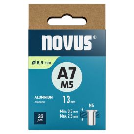 Niittimutteri Novus alumiini M5 x 13 mm 20 kpl/pkt