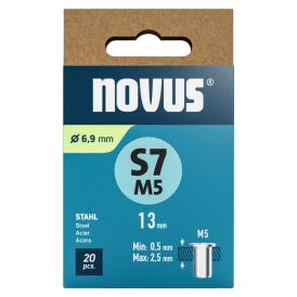 Niittimutteri Novus teräs M5 x 13 mm 20 kpl/pkt