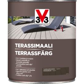 Terassimaali V33 Tummanruskea 5 L