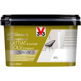 Lattia-/porrasmaali V33 Valkoinen