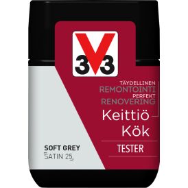 Kalustemaali Keittiö V33 Vaaleanharmaa 75 ml Testeri