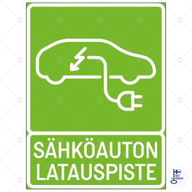 Kyltti sähköauton latauspiste 300 x 400 mm