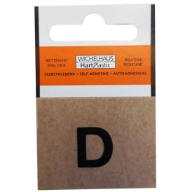 Kirjain Wichelhaus HartPlastic Musta 15 mm D