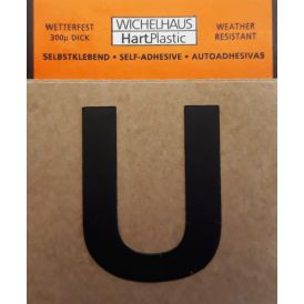 Kirjain Wichelhaus HartPlastic Musta 30 mm U