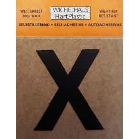 Kirjain Wichelhaus HartPlastic Musta 30 mm X