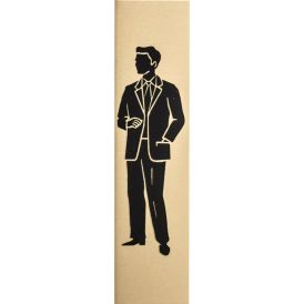 Alumiinikilpi Metl-Stik WC Mies 2 x 8 cm