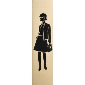 Alumiinikilpi Metl-Stik WC Nainen 2 x 8 cm