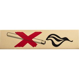 Alumiinikilpi Metl-Stik Tupakointi kielletty 2 x 8 cm