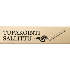 Alumiinikilpi Metl-Stik Tupakointi sallittu 2 x 8 cm