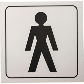 Alumiinikilpi Metl-Stik WC Mies 9 x 9 cm