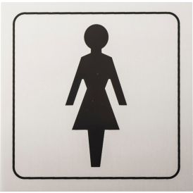 Alumiinikilpi Metl-Stik WC Nainen 9 x 9 cm
