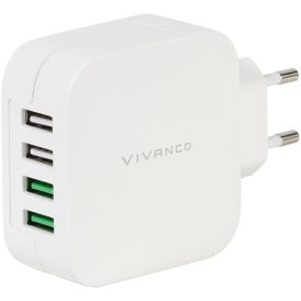 Kotilaturi Vivanco nopea 4 x USB 4.8 A