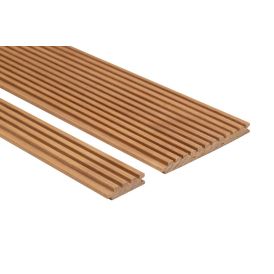 15 x 60 mm, saatavilla eri pituuksia. Saunapaneeli Thermory Motion Wall KYTE-S  Lämpökäsitelty haapa. 6 kpl.