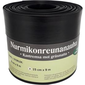 Nurmikonreunanauha 15 x 900 cm musta suora