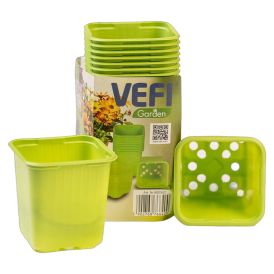 Muoviruukku Vefi lime 8 x 8 x 8 cm 20 kpl/pkt