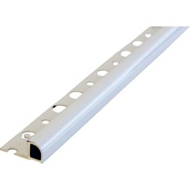 Laattalista Dione 250 cm alumiini 12 mm valkoinen