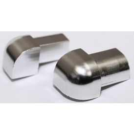 Laattalistan ulkokulma Dione 12 mm hopea 2 kpl