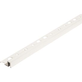 Laattalista Dione 250 cm alumiini 12 mm neliö valkoinen