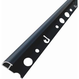 Puolipyöreä Laattalista Dione Alumiini Carbon Black 10 mm 2,5 m