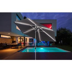 Aurinkovarjo Doppler Active LED 300 cm antrasiitti