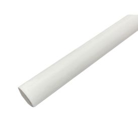 Pyöreä viimeistelylista Dione valkoinen muovi 10 x 10 x 2500 mm