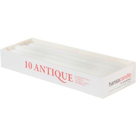 Antiikkikynttilä valkoinen 24,5 cm 10 kpl