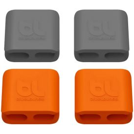 Kaapelikiinnike Bluelounge M oranssi/harmaa 4 kpl