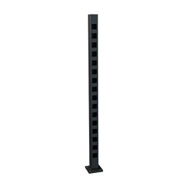 Aitatolppa Recal Furen päätytolppa musta 7 x 7 x 1225 mm