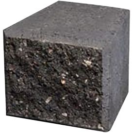 Citymuurikivi Kaari Lakka Musta 180 x 180/130 x 150 mm