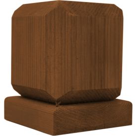Tolpanhattu särmä 70 mm tolpalle ruskea