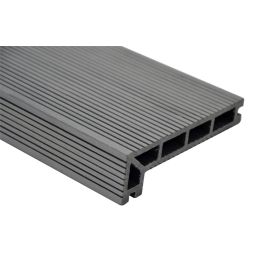Komposiitti L-lista PolarDeck WPC Syvänne 24 x 44 x 148 x 4000 mm vaaleanharmaa