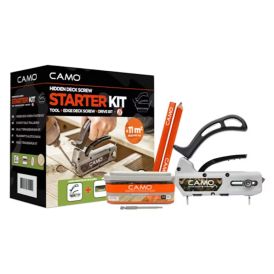 Ruuvausohjain Camo Starter Kit 83-125 mm + terassiruuvi A2 4,2 x 60 mm 200 kpl