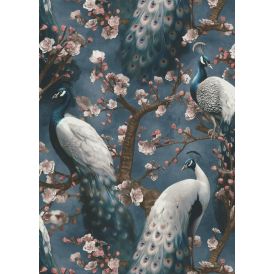 Kuitutapetti Erismann Peacock 10414-08 sininen