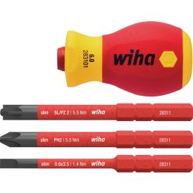 Ruuvauskärkisarja Wiha SlimVario® 4-osainen