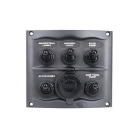 Virtakytkinpaneeli BEP 5-os. + 2 x USB