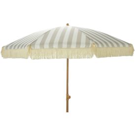 Aurinkovarjo taupe-valko raita 200 cm