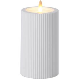 LED-pöytäkynttilä 7,5 x 12,5 cm valkoinen