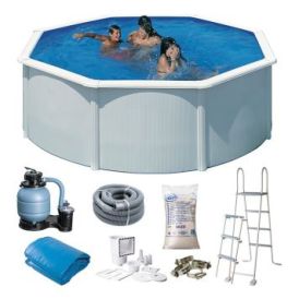 Uima-allas Swim & Fun pyöreä Ø350 x 120 cm valkoinen