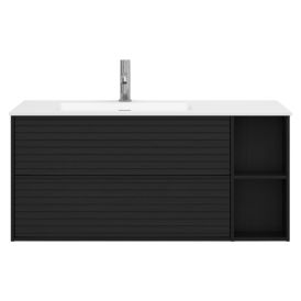 Allaskaappi Svedbergs Epos Jalusi musta saarni 100 x 45 cm, vasen