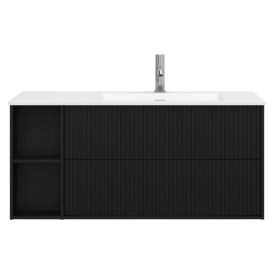 Allaskaappi Svedbergs Epos Svall musta saarni 100 x 45 cm, oikea