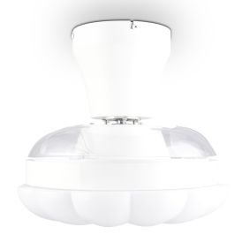 LED-kattotuuletin Trio Boras valkoinen Ø 60 cm