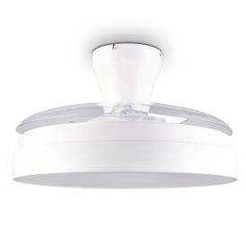 LED-kattotuuletin Trio Vansbro valkoinen Ø 106 cm