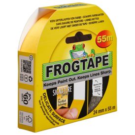 Maalarinteippi FrogTape Delicate Surface keltainen 24 mm x 55 m