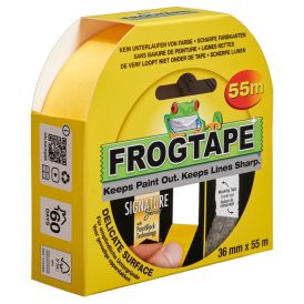 Maalarinteippi FrogTape Delicate Surface keltainen 36 mm x 55 m